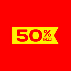 Sale OFF Discount Sticker. Red Tag