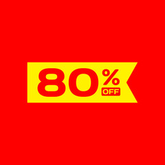 Sale OFF Discount Sticker. Red Tag