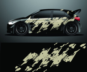 Rally car decal graphic wrap vector, abstract background