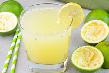 Sweet lime juice in a glass cup