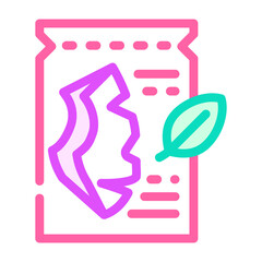 sheet mask color icon vector. sheet mask sign. isolated symbol illustration