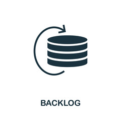 Backlog icon. Simple creative element. Filled monochrome Backlog icon for templates, infographics and banners