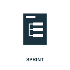 Sprint icon. Simple creative element. Filled monochrome Sprint icon for templates, infographics and banners