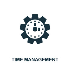 Time Management icon. Simple creative element. Filled monochrome Time Management icon for templates, infographics and banners