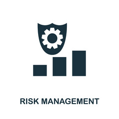 Risk Management icon. Simple creative element. Filled monochrome Risk Management icon for templates, infographics and banners