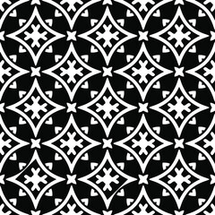 Seamless vector pattern in geometric ornamental style. 