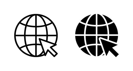 Fototapeta premium Go to web icon vector for web, computer and mobile app