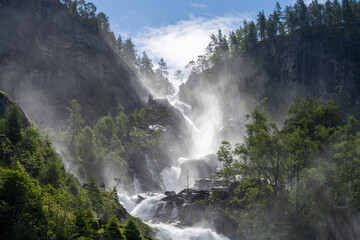 Låtefoss near Odda in Norway. Absolutely beautiful, breathtaking and magical. 