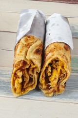 Chicken roll or chicken wrap