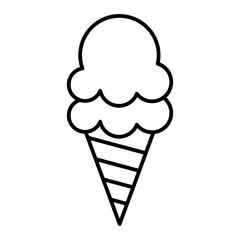 Vector Ice Cream Outline Icon Design
