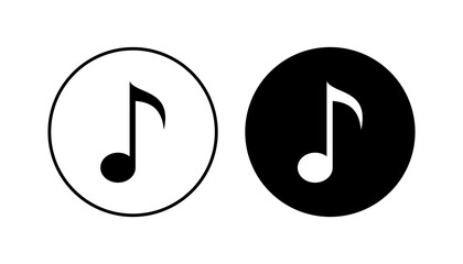 Music icon set. note music icon vector