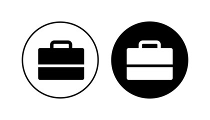 Briefcase icon set. suitcase icon. luggage symbol.