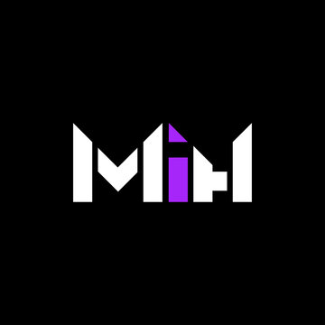 Creative Minimalist Alphabet Initial Letter Mark Monogram Logo MiH Mi iH M Editable in Vector Format