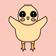 happy baby chicks design vector with cartoon style 