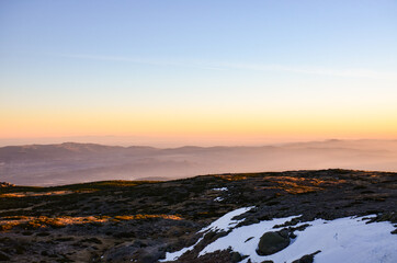 sunset over the mountains