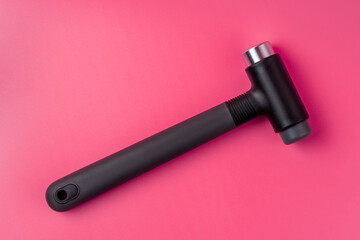 Steel claw hammer with rubber handle