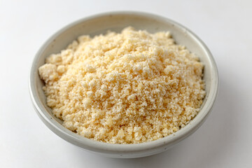 cheese powder on a white background