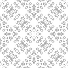Vector pattern with symmetrical elements . Modern stylish abstract texture. Repeating geometric tiles from 

striped elements.Black and white pattern.