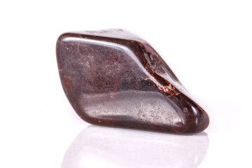 Macro mineral stone jasper on a white background