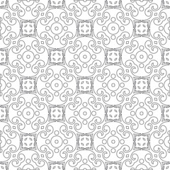 Vector pattern with symmetrical elements . Modern stylish abstract texture. Repeating geometric tiles fromstriped elements.Black and white pattern.