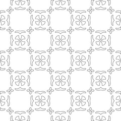 Vector pattern with symmetrical elements . Modern stylish abstract texture. Repeating geometric tiles from 

striped elements.Black and white pattern.