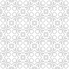 Vector pattern with symmetrical elements . Modern stylish abstract texture. Repeating geometric tiles from 

striped elements.Black and white pattern.