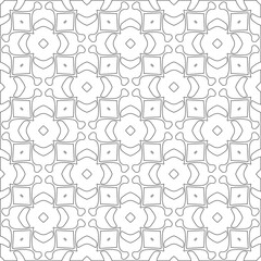 Vector pattern with symmetrical elements . Modern stylish abstract texture. Repeating geometric tiles from 

striped elements.Black and white pattern.