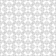 Vector pattern with symmetrical elements . Modern stylish abstract texture. Repeating geometric tiles from 

striped elements.Black and white pattern.