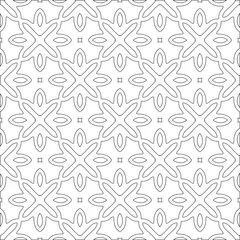Fototapete Vector pattern with symmetrical elements . Modern stylish abstract texture. Repeating geometric tiles from   striped elements.Black and white pattern. © t2k4