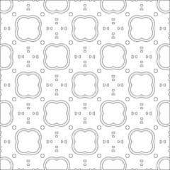 Vector pattern with symmetrical elements . Modern stylish abstract texture. Repeating geometric tiles from 

striped elements.Black and white pattern.