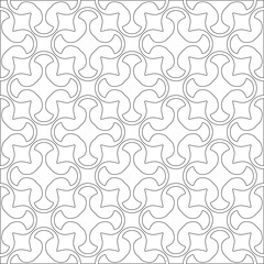Vector pattern with symmetrical elements . Modern stylish abstract texture. Repeating geometric tiles from 

striped elements.Black and white pattern.