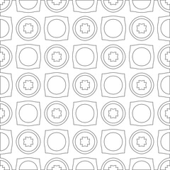 Vector pattern with symmetrical elements . Modern stylish abstract texture. Repeating geometric tiles from 

striped elements.Black and white pattern.