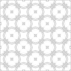 Vector pattern with symmetrical elements . Modern stylish abstract texture. Repeating geometric tiles from 

striped elements.Black and white pattern.