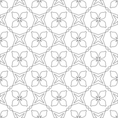 Vector pattern with symmetrical elements . Modern stylish abstract texture. Repeating geometric tiles from 

striped elements.Black and white pattern.