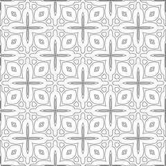 Vector pattern with symmetrical elements . Modern stylish abstract texture. Repeating geometric tiles from 

striped elements.Black and white pattern.