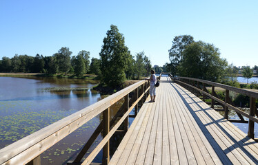 Steg am Klarälven bei Karlstad in Schweden
