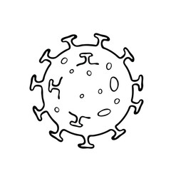 Logo. Coronaviruses influenza, viral disease epidemic, protecting merchants immune coronavirus pneumonia infection. Isolated vector on a white background.