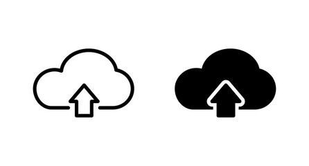 Cloud Upload icon vector for web, computer and mobile app