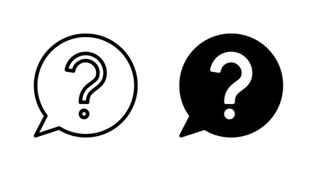 Question icon vector for web, computer and mobile app