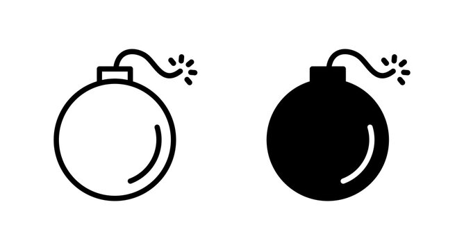 bomb icon vector for web, computer and mobile app