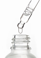 Laboratory pipette background Dropper isolated