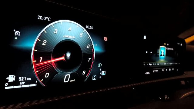 Digital Speedometer and tachometer with additional instruments