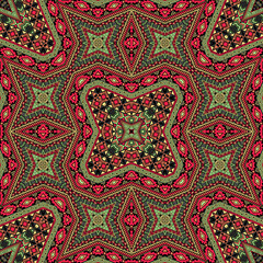 Navajo endless ornament graphic design. Traditional geometric background. Fabric print in ethnic