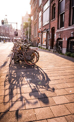 Fototapeta na wymiar Bicycles in Amsterdam.
