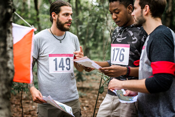 Outdoor orienteering check point activity