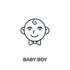 Baby Boy icon from baby things collection. Simple line element Baby Boy symbol for templates, web design and infographics