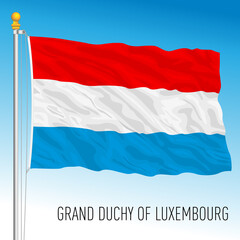 Luxembourg official national flag, European Union, vector illustration