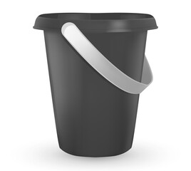 Collection mockups of plastic toys, playing in sandbox or beach vector illustration on white background. Baby bucket, rake, scapula mockup fot playing in sandbox or beach.