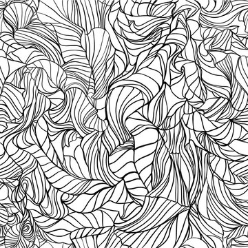 abstract organic decorative seamless pattern with smooth lines
