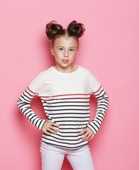 Portrait of cheerful smiling little girl